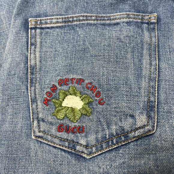 Gucci Tapered Faded-Wash Denim Jeans Size 34 - Picture 5 of 10